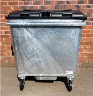 1100 Litre Galvanised Wheelie Bin
