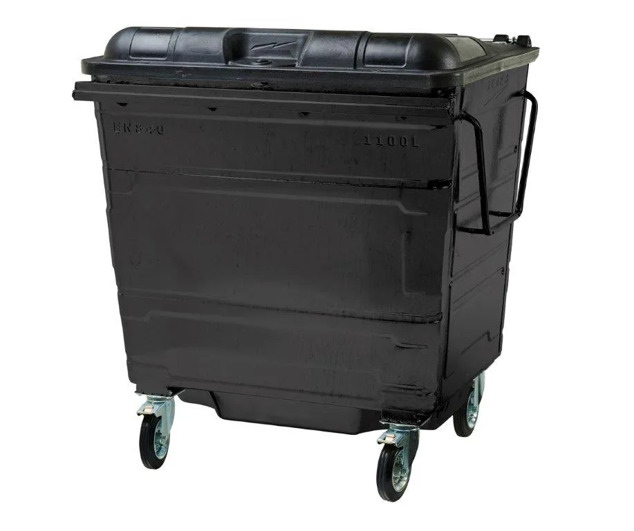 1100L Steel Wheelie Bin - Image 3