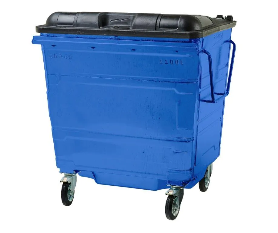 1100L Steel Wheelie Bin - Image 2