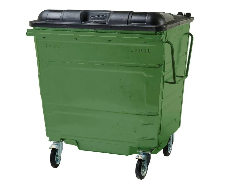 1100L Steel Wheelie Bin - Image 4