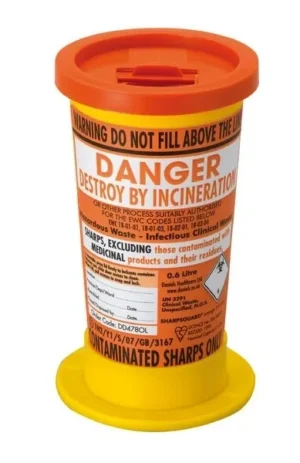 SHARPSGUARD® Range - Orange 0.6 Litre Mini x 10 Units