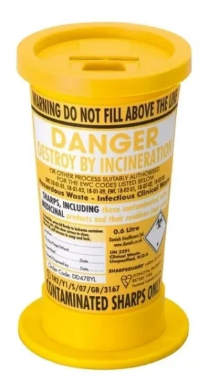 SHARPSGUARD® Range - Yellow 0.6 Litre Mini x 10 Units